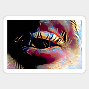 Squinting Eye of chitin jewel Sticker